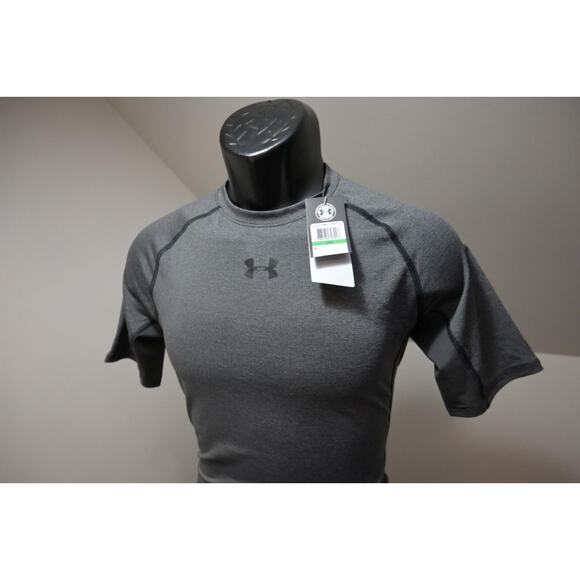 Under Armour Compression Gym Shirt Short Sleeve Athletic Gray Mens Sz Large NWT - Picture 3 of 9